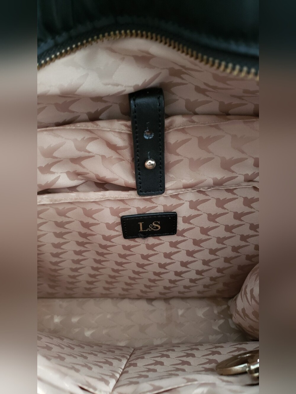 Lo & Sons The O.G. Travel Bag Black Nylon Gold Tote Weekender Laptop - Picture 12 of 16